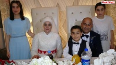 3 çocuklu çift 20 yıl sonra düğün yaptı