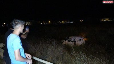 Manavgat'ta otomobil takla attı